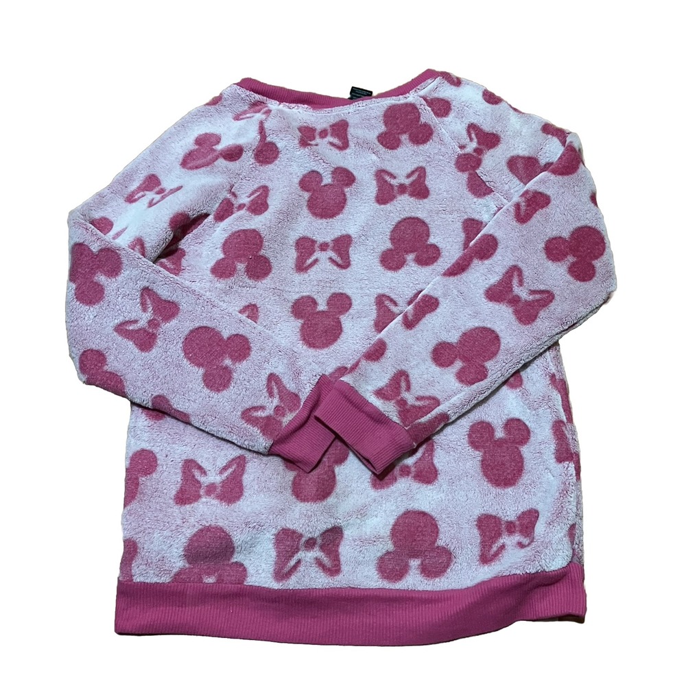 Disney Mickey Mouse Polyester Pink/white Sweater Women Extra Small - Picture 7 of 13